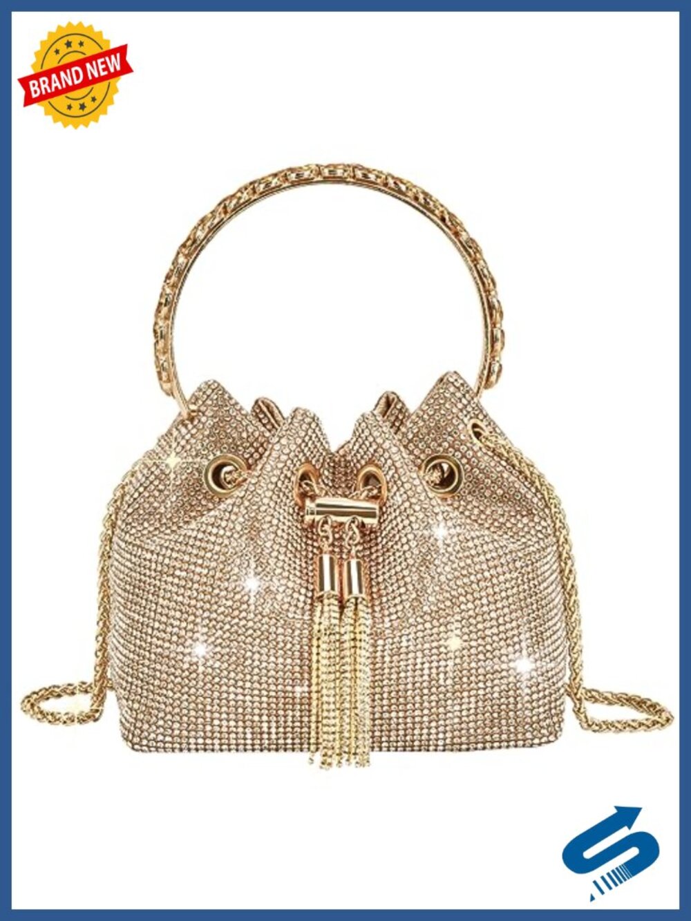Rhinestone Evening Bag Bling Purse Sparkly Clutch Shoulder Bag Party Prom